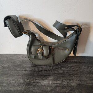 Steve Madden Crossbody Utility Shoulder Bag Olive Green